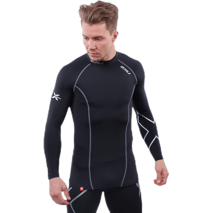 Thermal Compression Long Sleeve Top Black