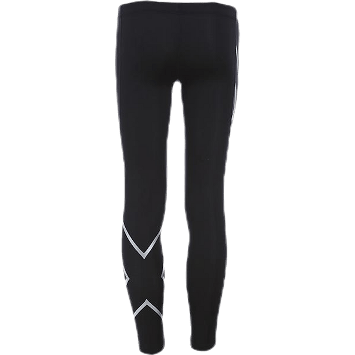 Girl`s Compression Tights-U Junior Black/Silver