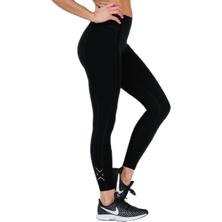 Rajstopy kompresyjne fitness czarny/srebrny