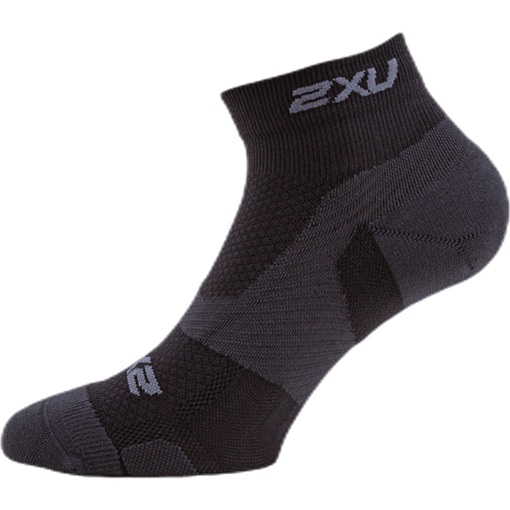 Vectr LightCush 1/4 Crew Sock Black/Grey