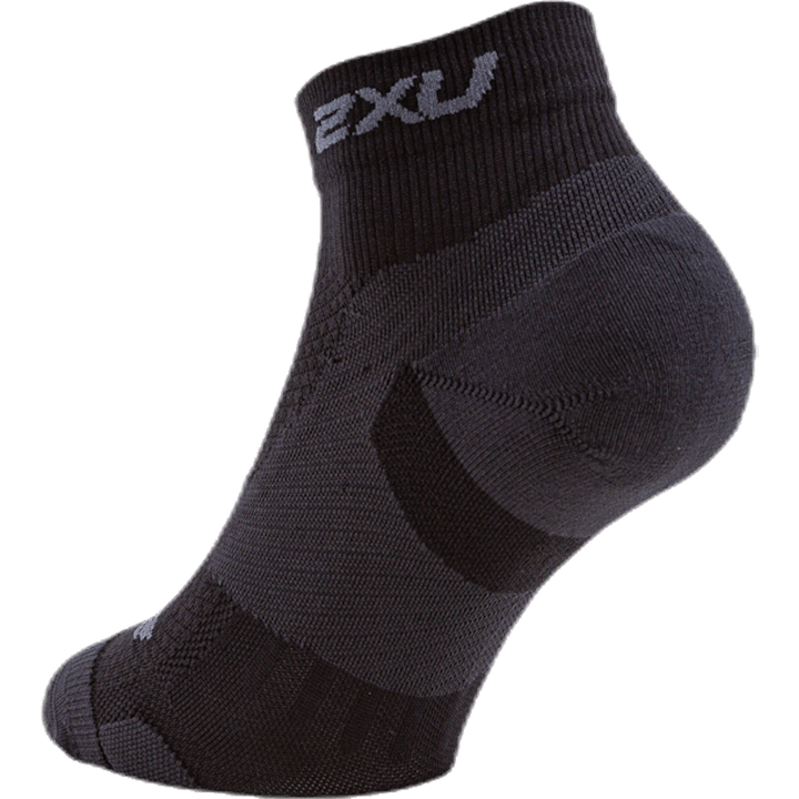 Vectr LightCush 1/4 Crew Sock Black/Grey