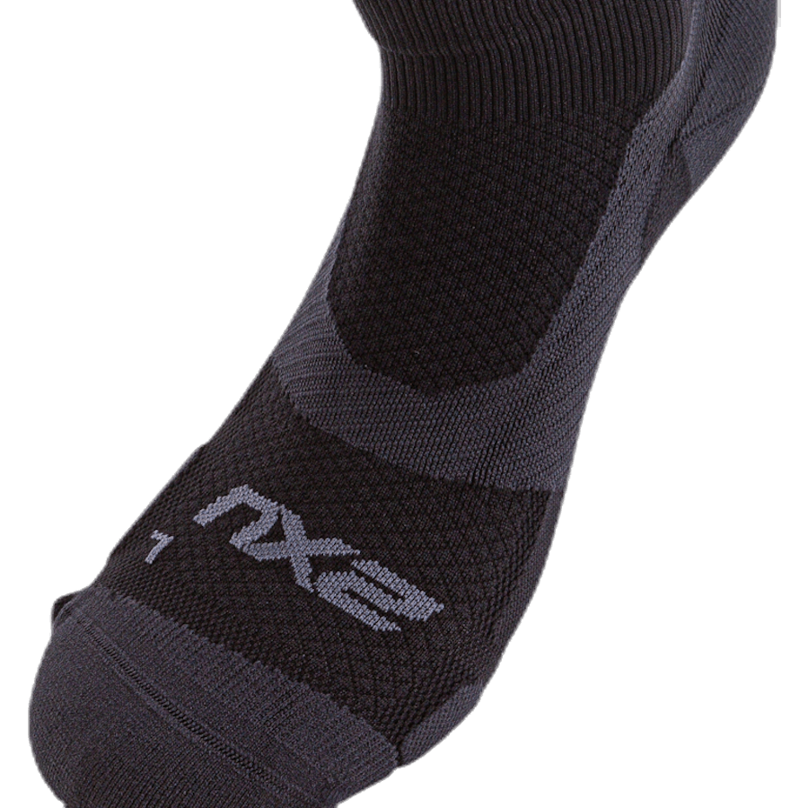 Vectr LightCush 1/4 Crew Sock Black/Grey