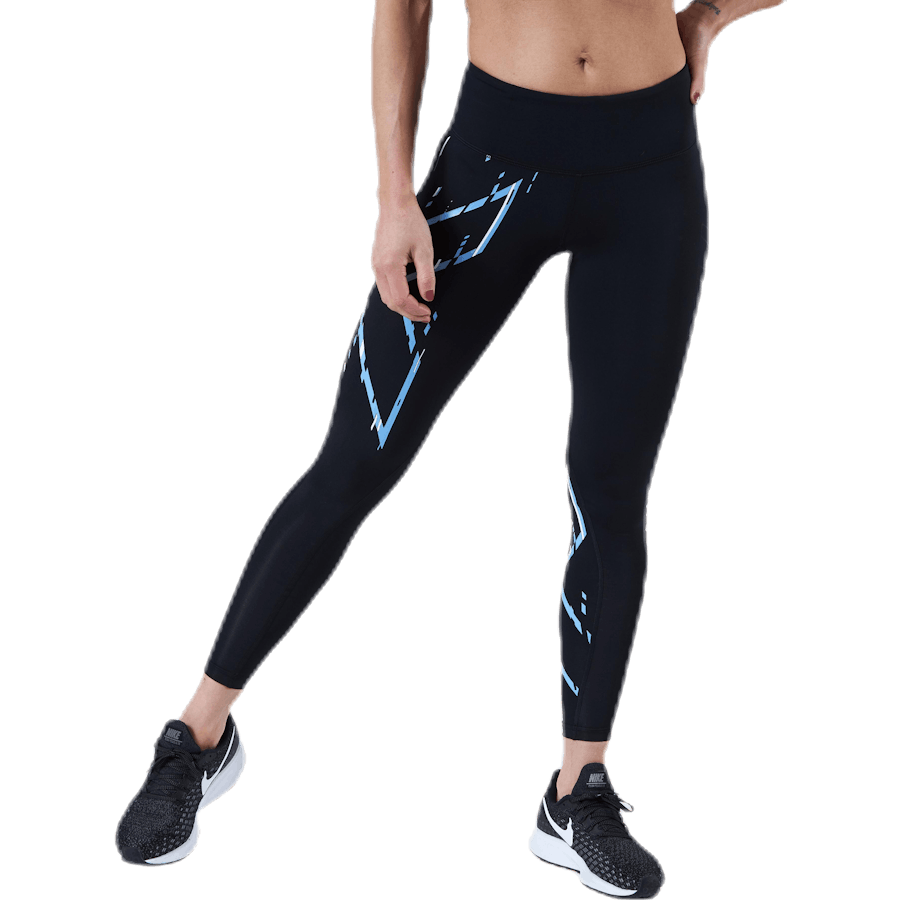 Mid-Rise Compression Tights Blue/Black
