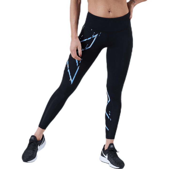 Mid-Rise Compression Tights Blue/Black