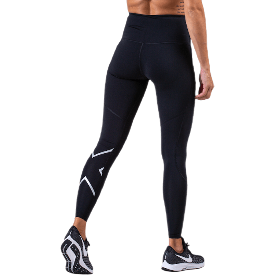 Hi-Rise Compression Tights W Black/Silver