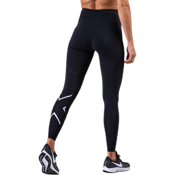 Hi-Rise Compression Tights W Black/Silver
