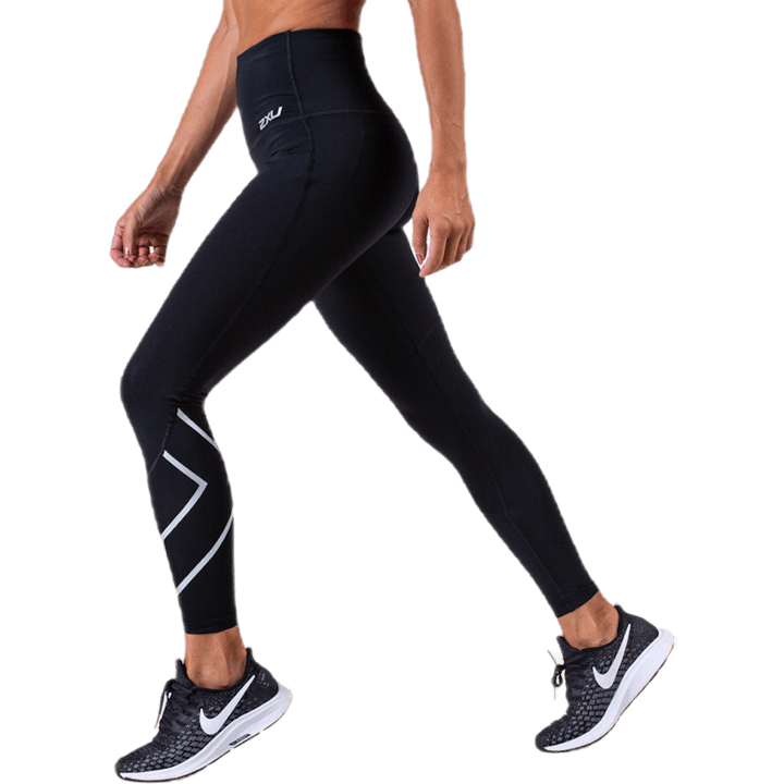 Hi-Rise Compression Tights W Black/Silver