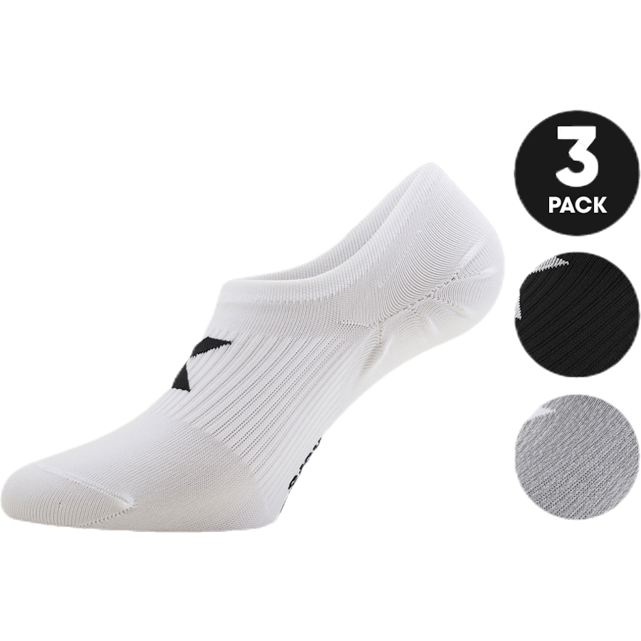 Invisible Sock 3 Pack White/Black/Grey
