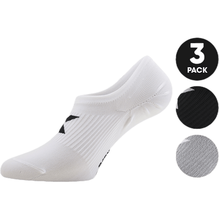 Invisible Sock 3 Pack White/Black/Grey