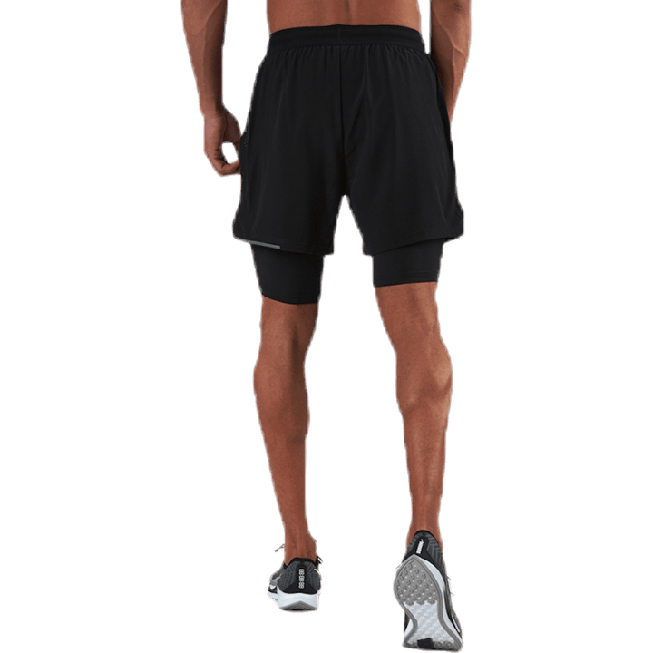 XVENT 2-in-1 5 Inch Short Black/Silver