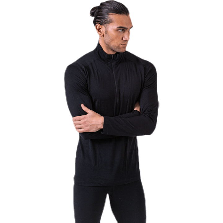 200 Oasis LS Half Zip Black