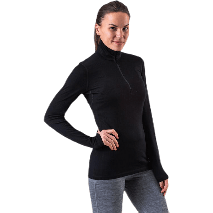 200 Oasis LS Half Zip Black