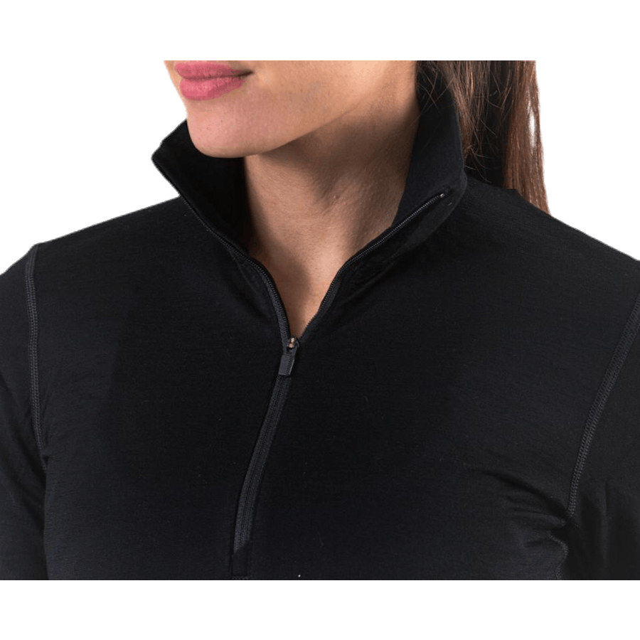 200 Oasis LS Half Zip Black