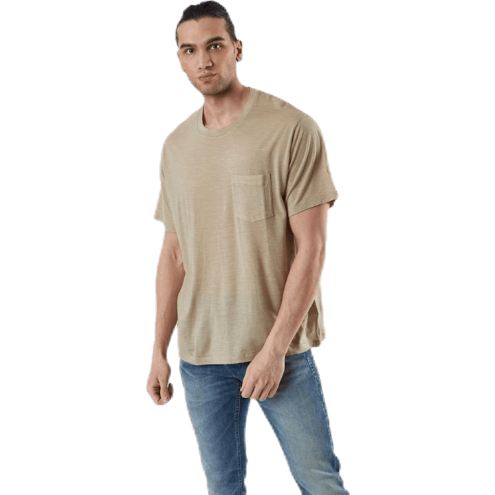 Nature Dye Drayden SS Pocket Crewe Beige