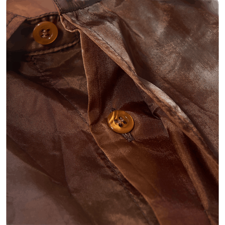 Chemise à manches longues translucide kaki