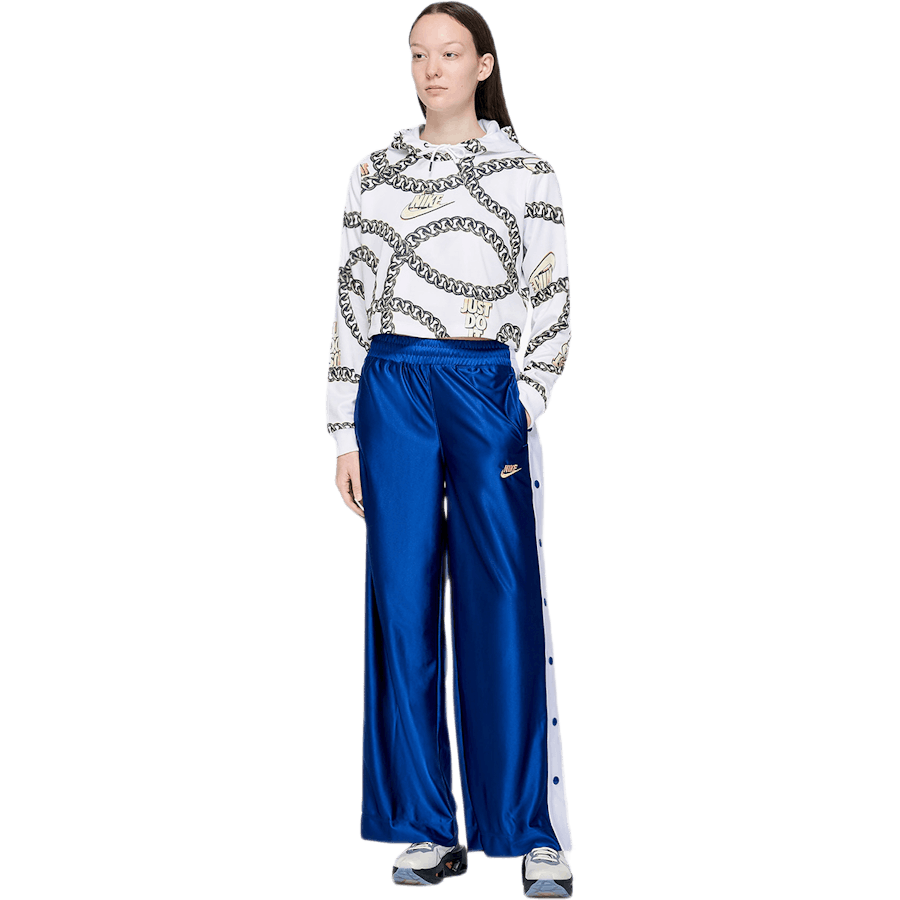 W Crop Top Felpa con cappuccio bianco