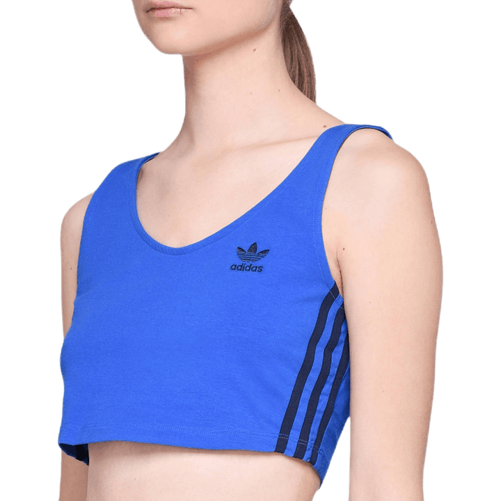 W Crop Tank Blå