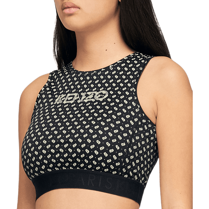 Kenzo Logo Ikat Bra Black