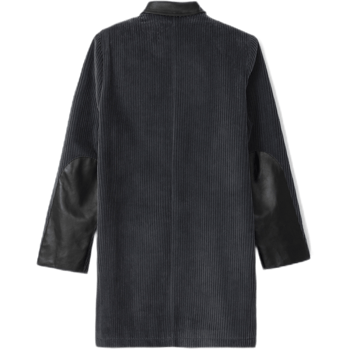 Straight Corduroy Coat Gray