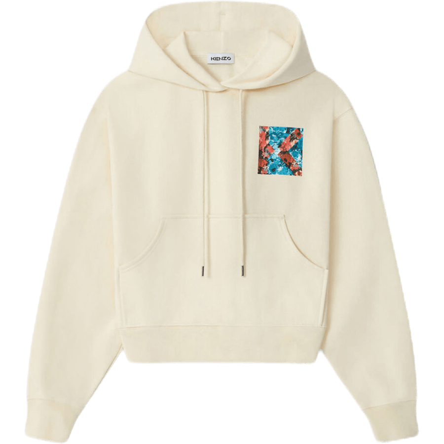 Aquarelle K Boxy Kapuzenpullover Weiß