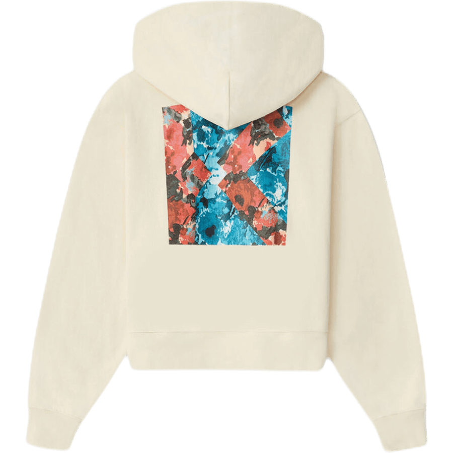 Aquarelle K Boxy Kapuzenpullover Weiß