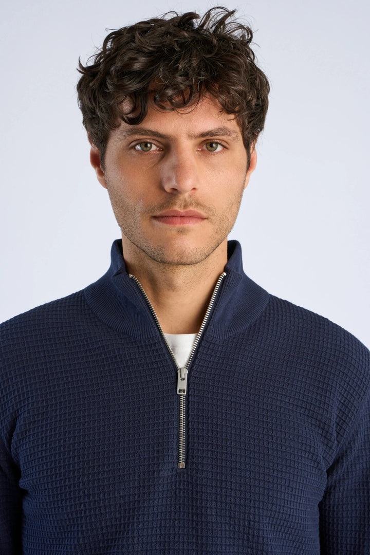 Half Zip Off Navy