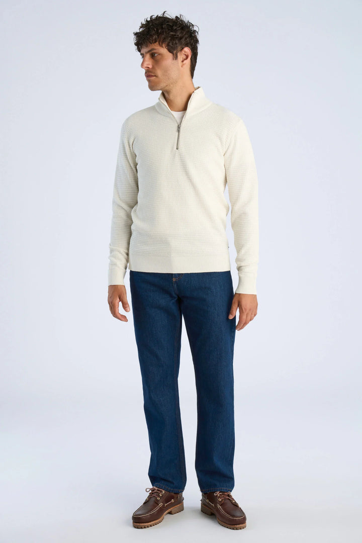 Half Zip Off White