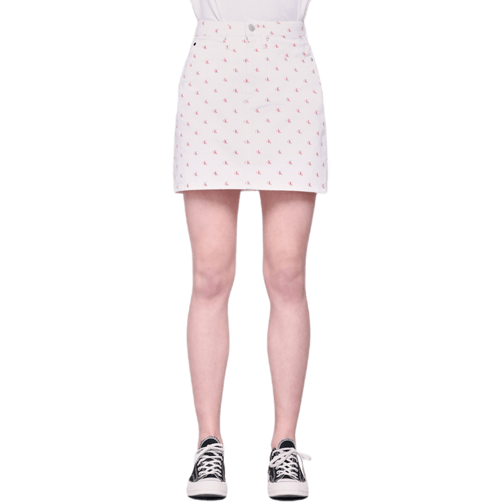 High Rise Mini Skirt White