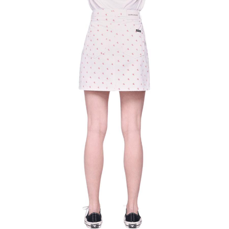 High Rise Mini Skirt White