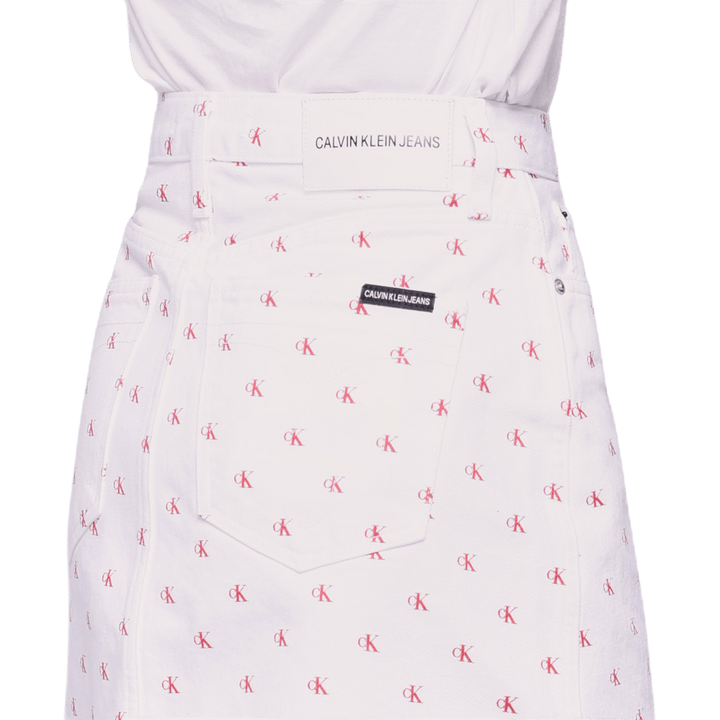 High Rise Mini Skirt White