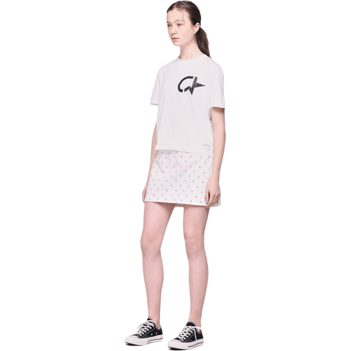 High Rise Mini Skirt White