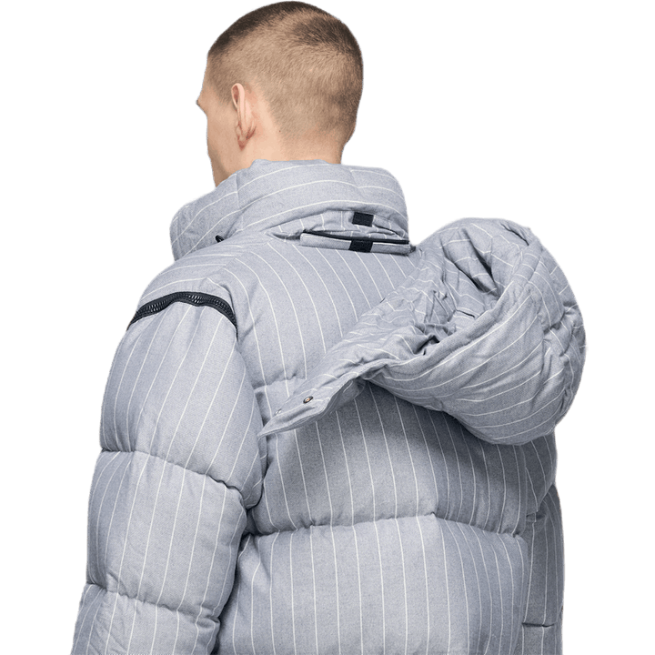 Doudoune longue grise