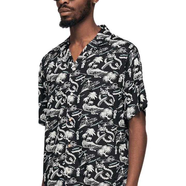 Okole Maluna Camp Shirt Black