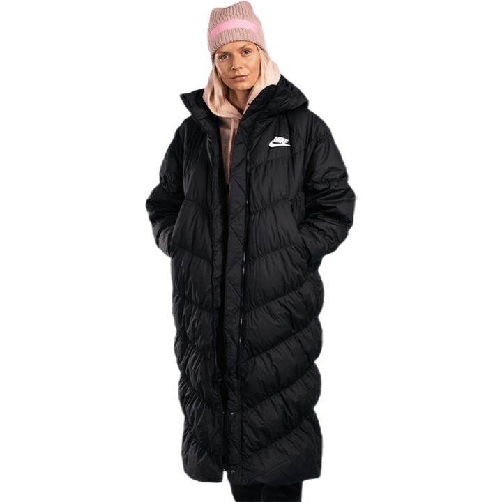 Nsw Down Jacket Long Parka White/Black