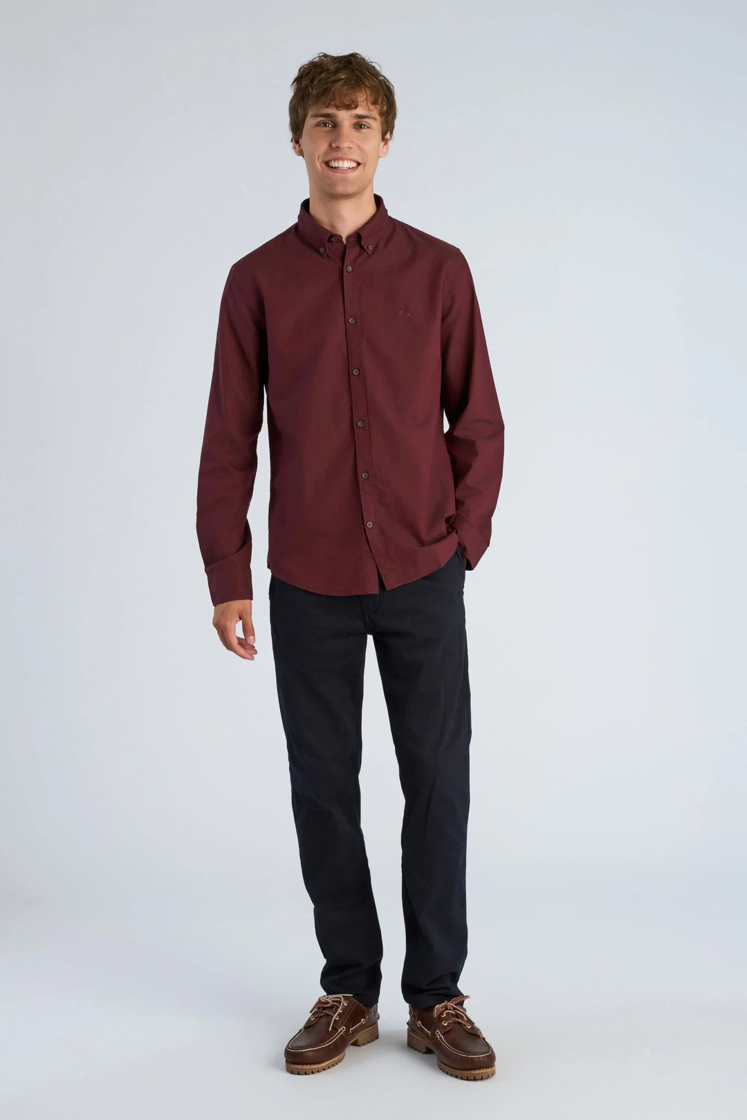 Oxford Shirt L/s Burgundy