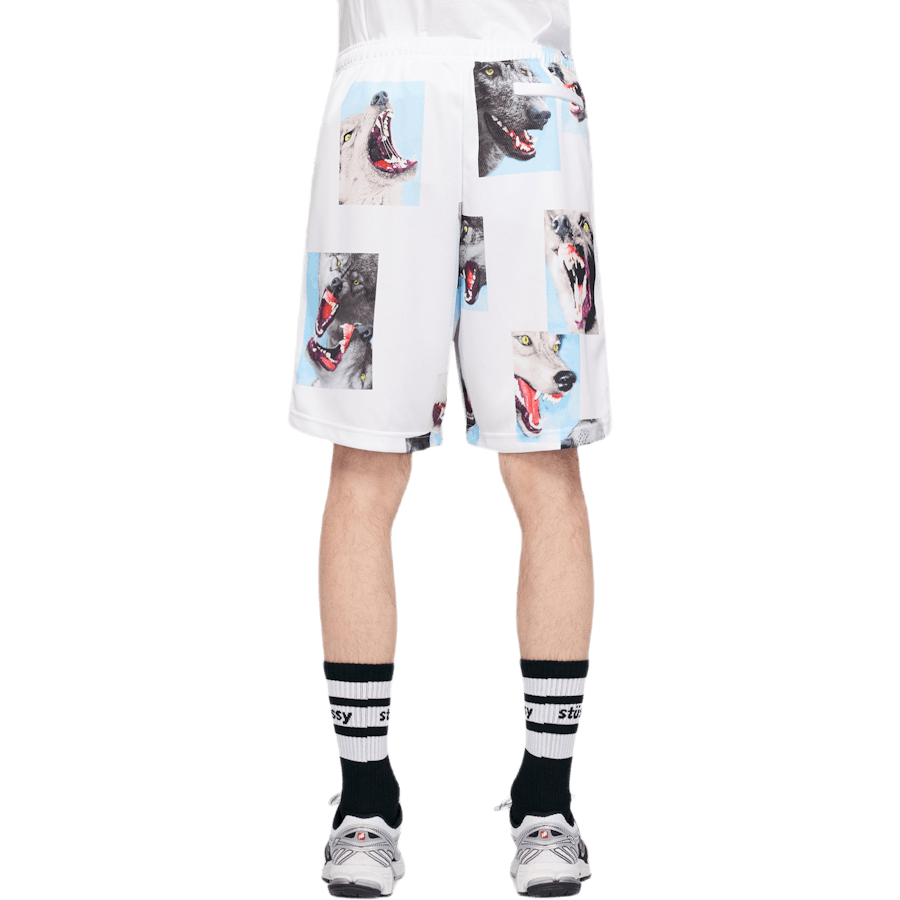 Short de basket Alpha Troop blanc