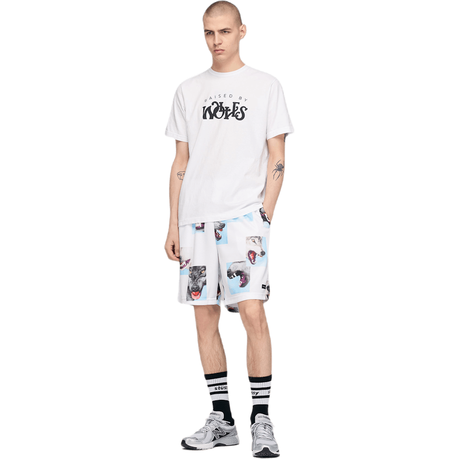Short de basket Alpha Troop blanc