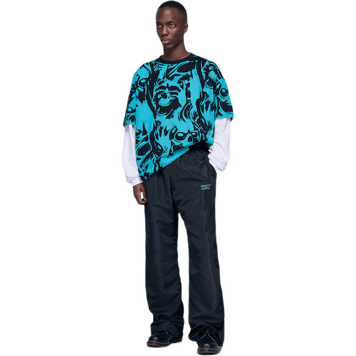 Highwaist Nylon Trousers Black