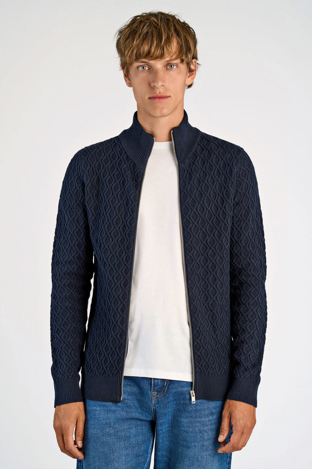 Recycle Full Zip Blue