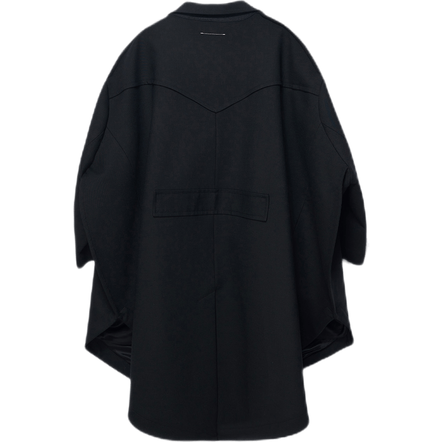 Oversized Round Coat Black