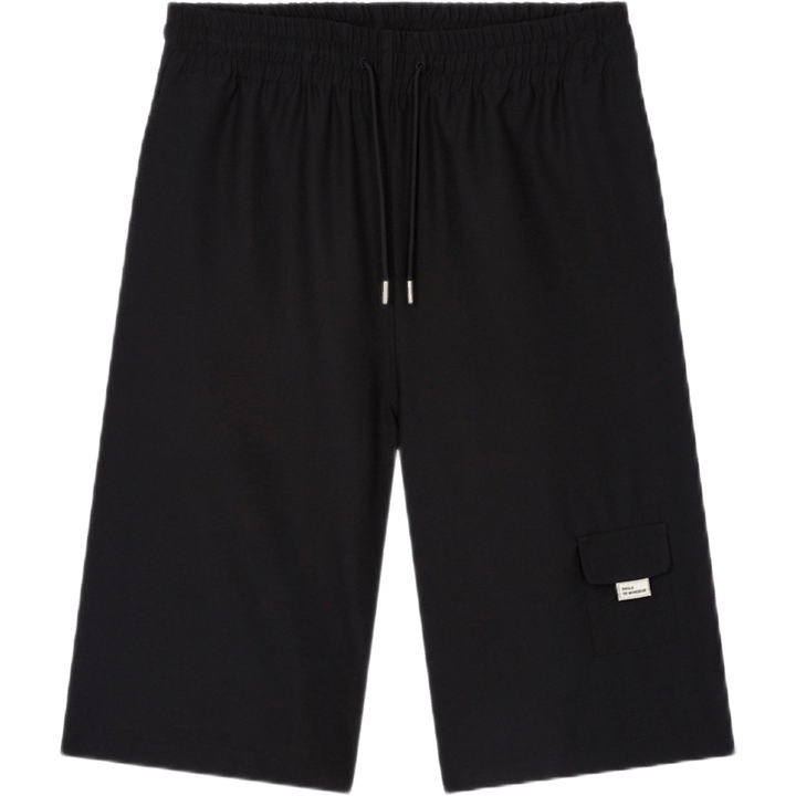 Wool Oversize Short Black