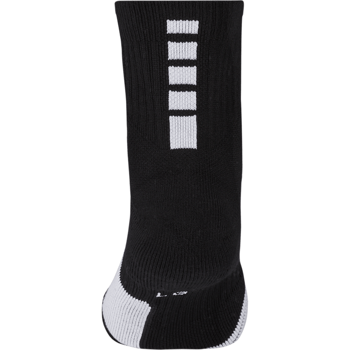 Elite Mid Basketball Socks BLACK/WHITE/WHITE