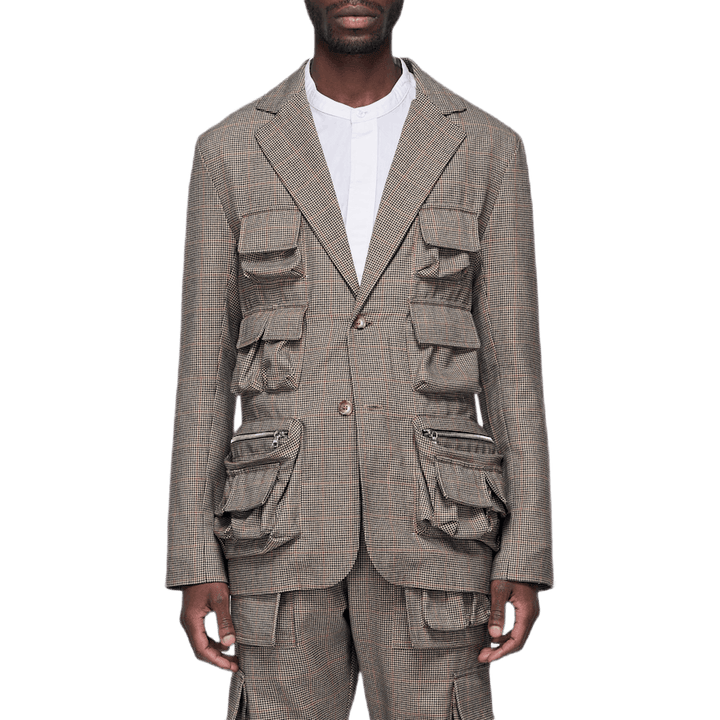 Utility Single Breasted Jacket Khaki