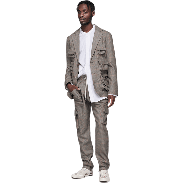 Utility Single Breasted Jacket Khaki