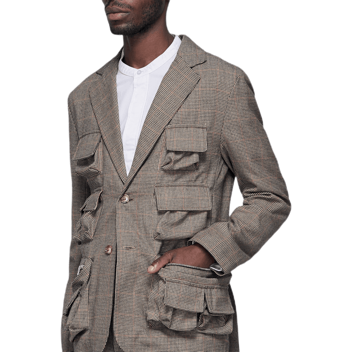 Utility Single Breasted Jacket Khaki