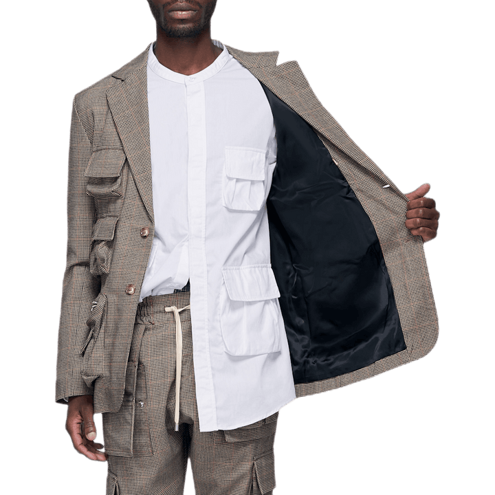 Utility Single Breasted Jacket Khaki
