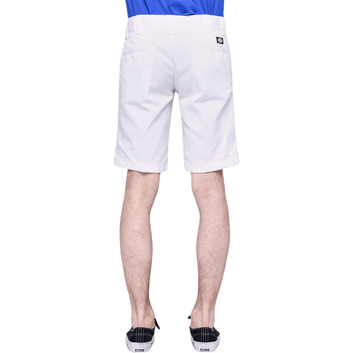 11 Slim Straight Work Shorts White